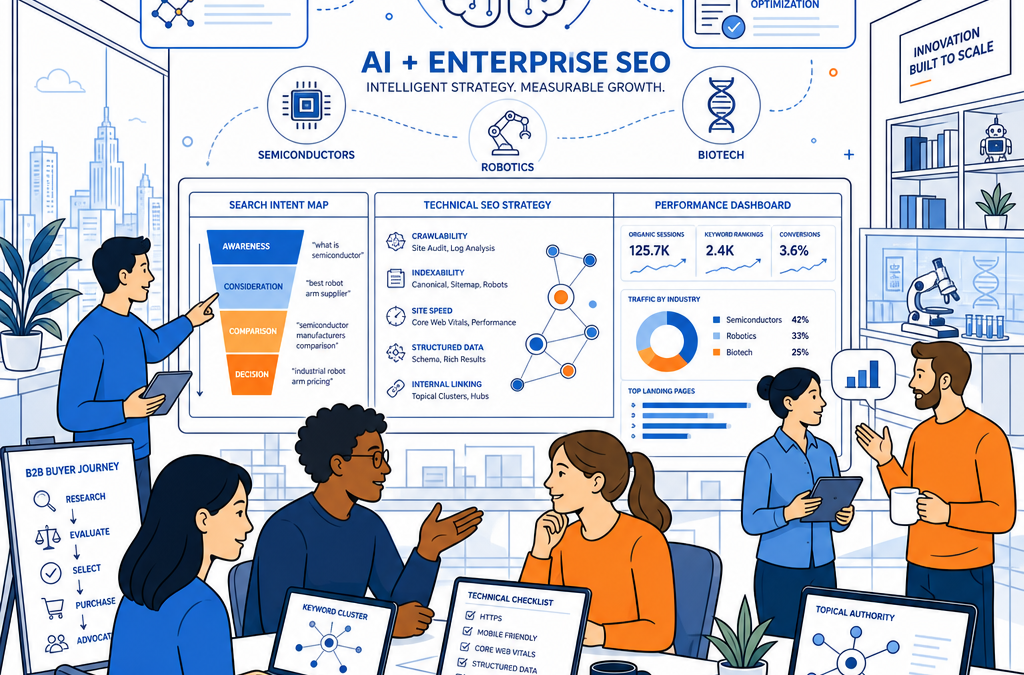 7 AI SEO for Enterprises Tactics for UK Teams